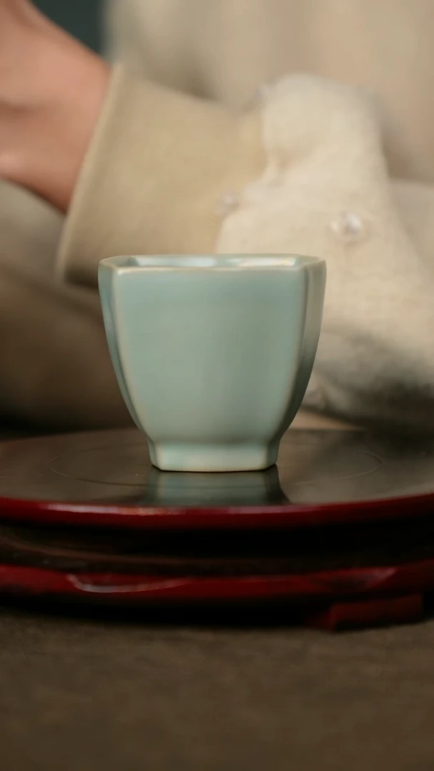 全品 四方杯 无底款