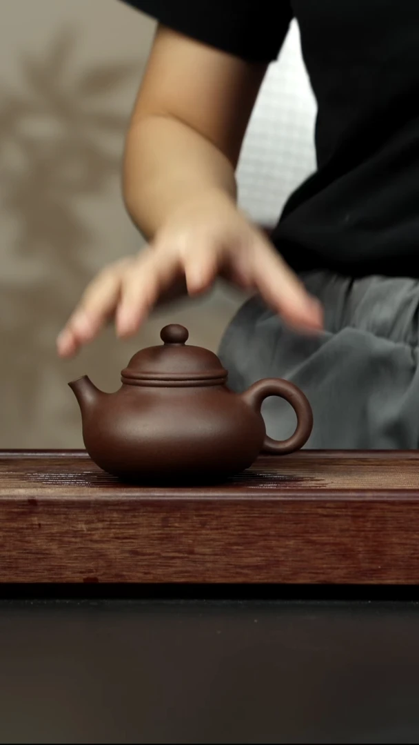 紫砂茶壶老紫泥 容天
