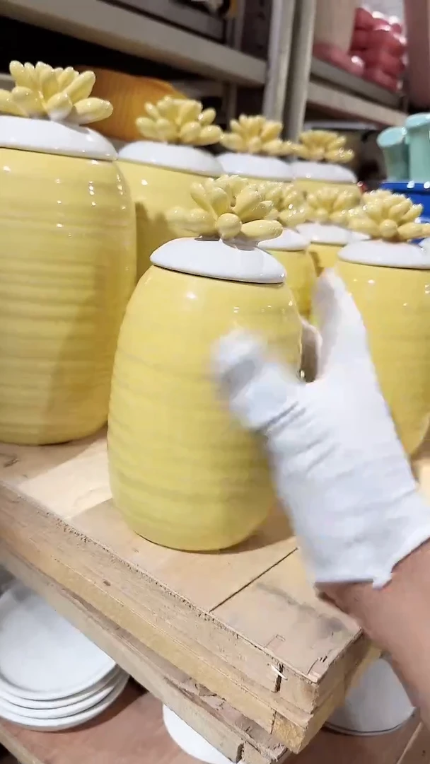 碗小号 冰裂带盖罐 微瑕凑满20元包邮