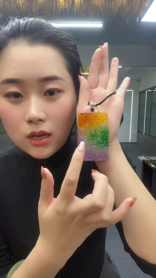 3色透山水吊坠吊坠多样性发货一件