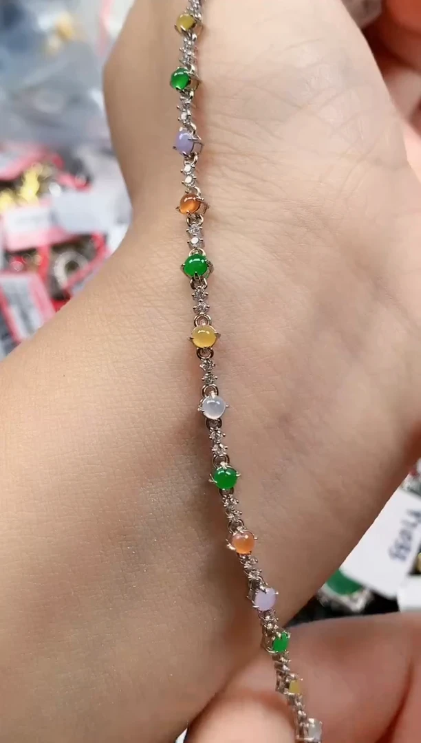 银S925镶嵌戒指翡翠天然A货缅甸翡翠