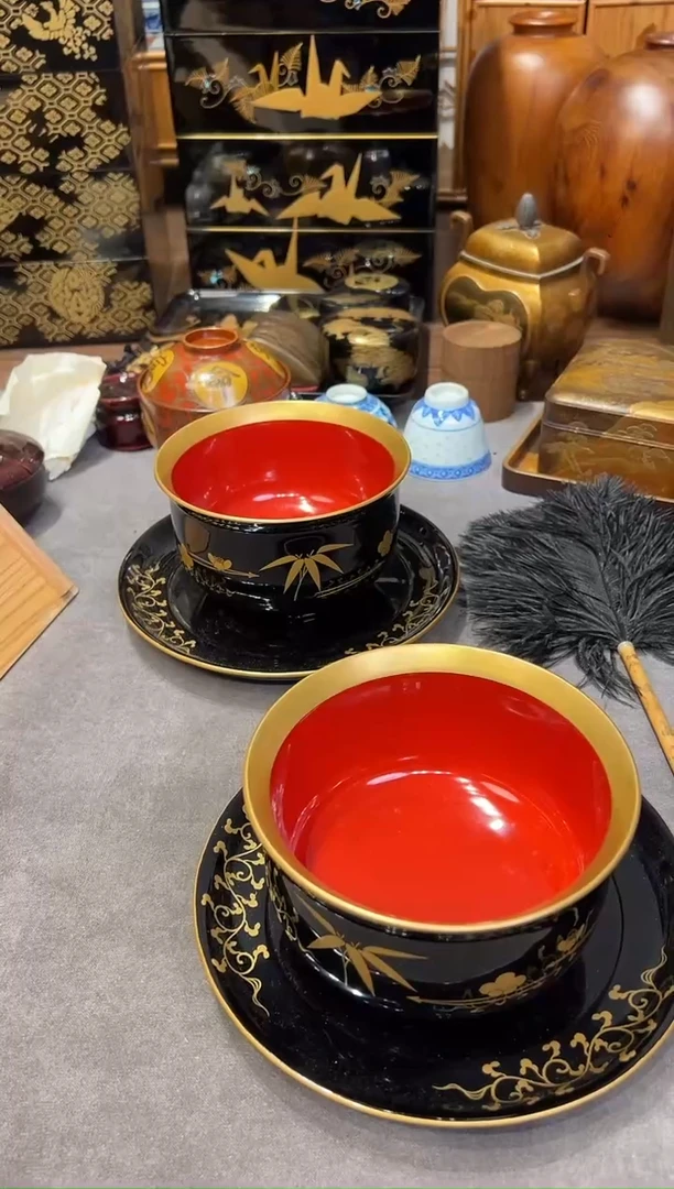 金莳绘 杯洗一对