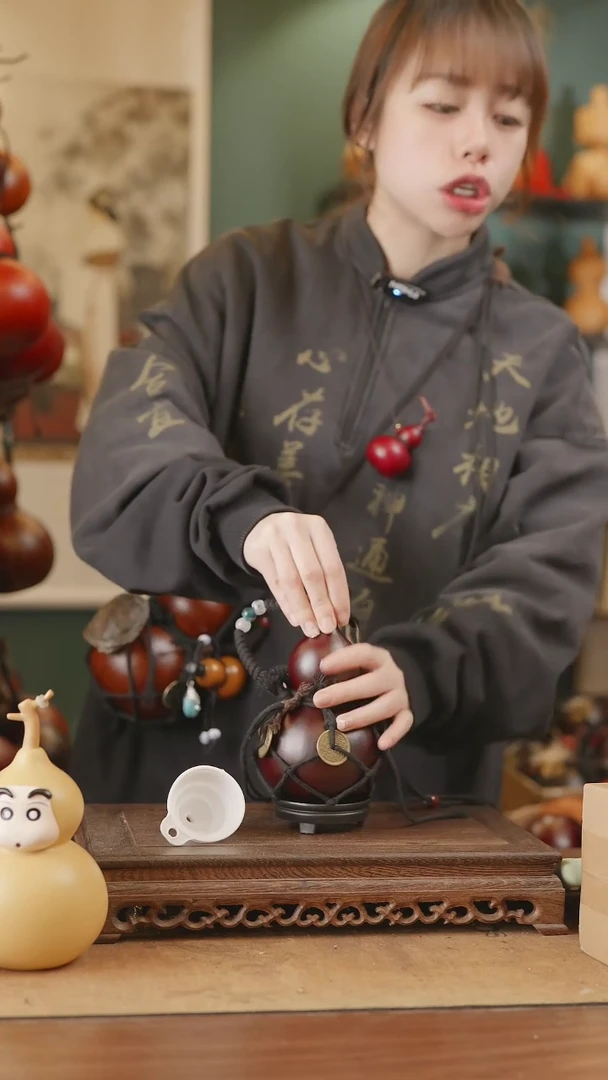 【闪购商品】5号精品天然大漆工艺防渗内胆酒葫芦~