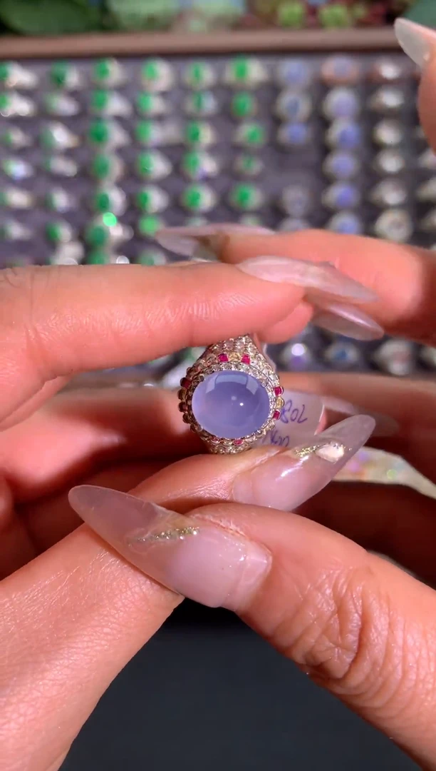 未镶嵌戒指翡翠铜托戒面