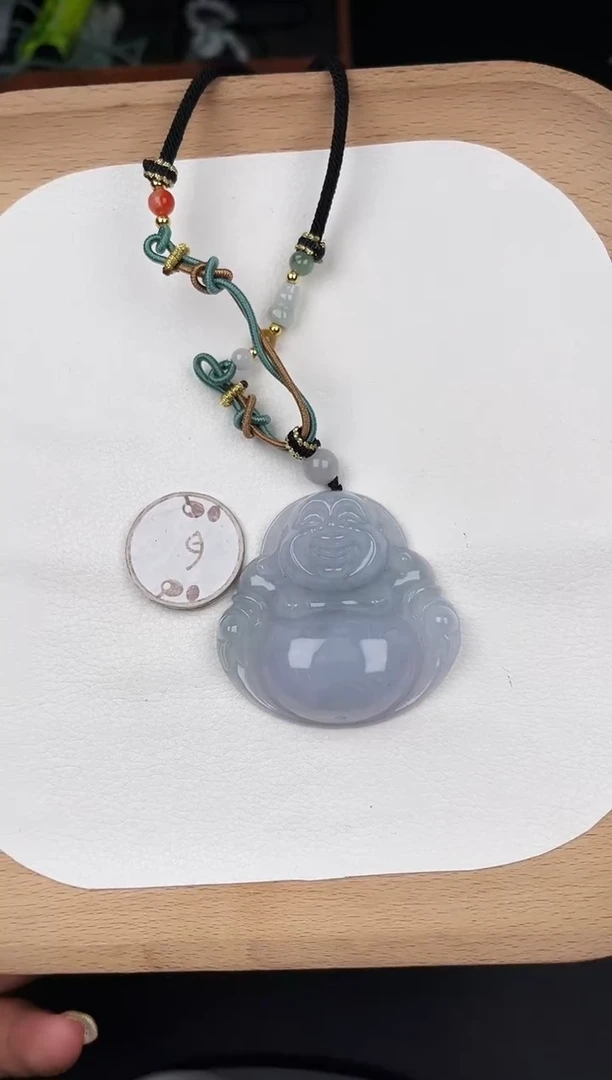 颈饰未镶嵌翡翠5CC056冰紫大佛