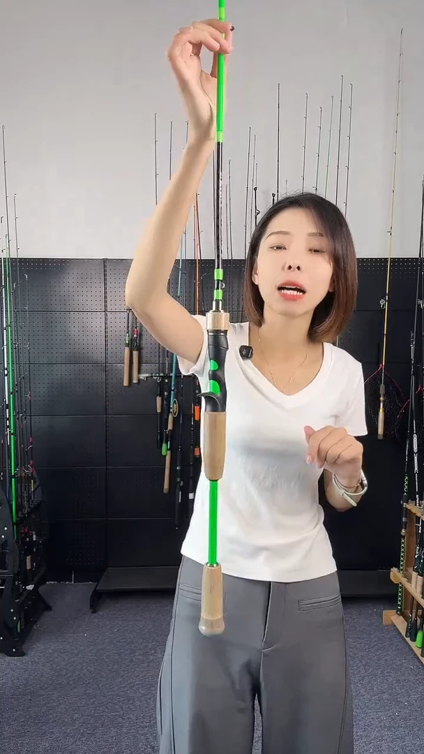1.98m玻璃钢绿麒麟1.98米直柄（瑕疵尾货竿，没有售后，介意勿拍）