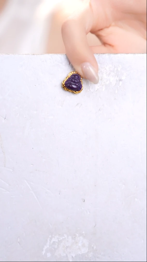 苏纪石（舒俱来）18K金镶嵌吊坠(不含链)@