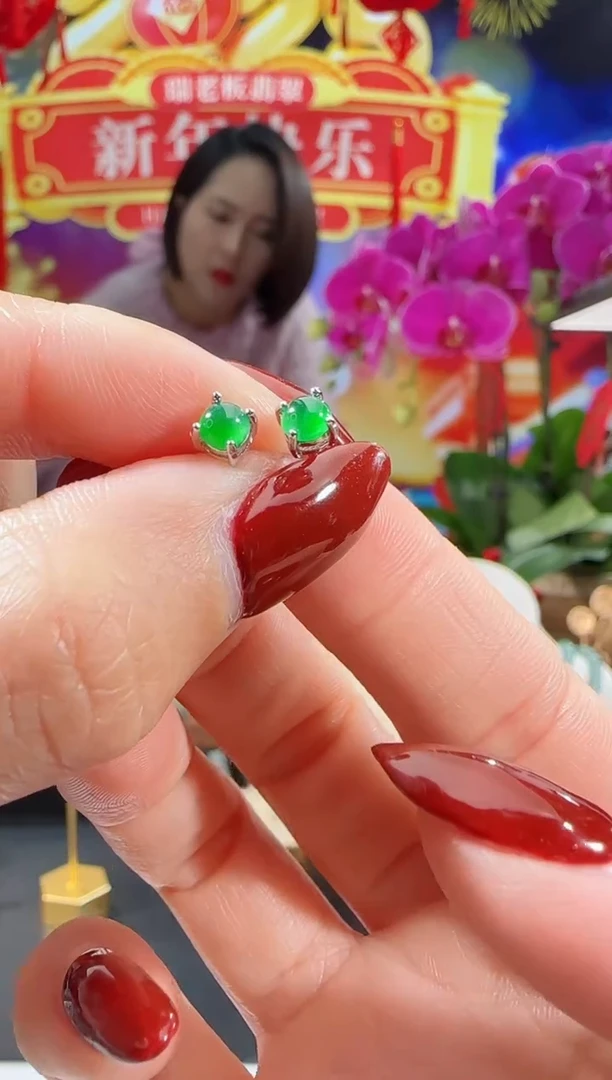 【闪购商品】翡翠耳饰合金耳钉多样性发一