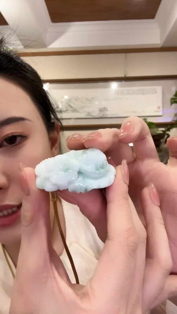 翡翠未镶嵌颈饰国风