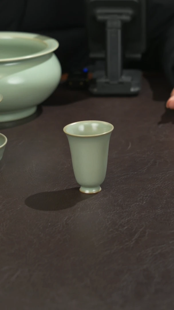 瓷無*宣宝汝瓷原矿原釉手工作品瑕疵