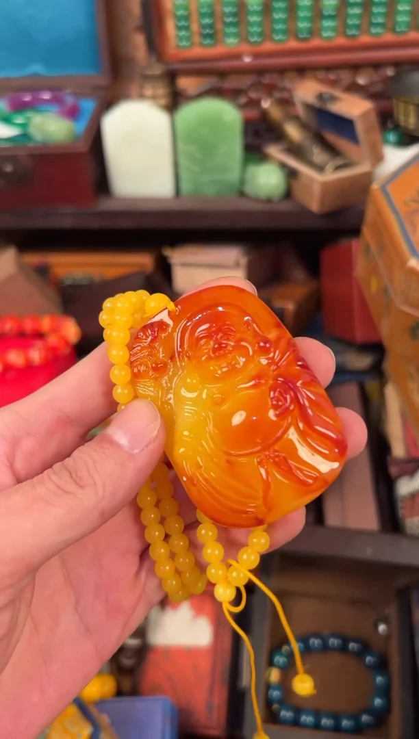 蜜蜡颈饰未镶嵌时来运转直播间专属链接