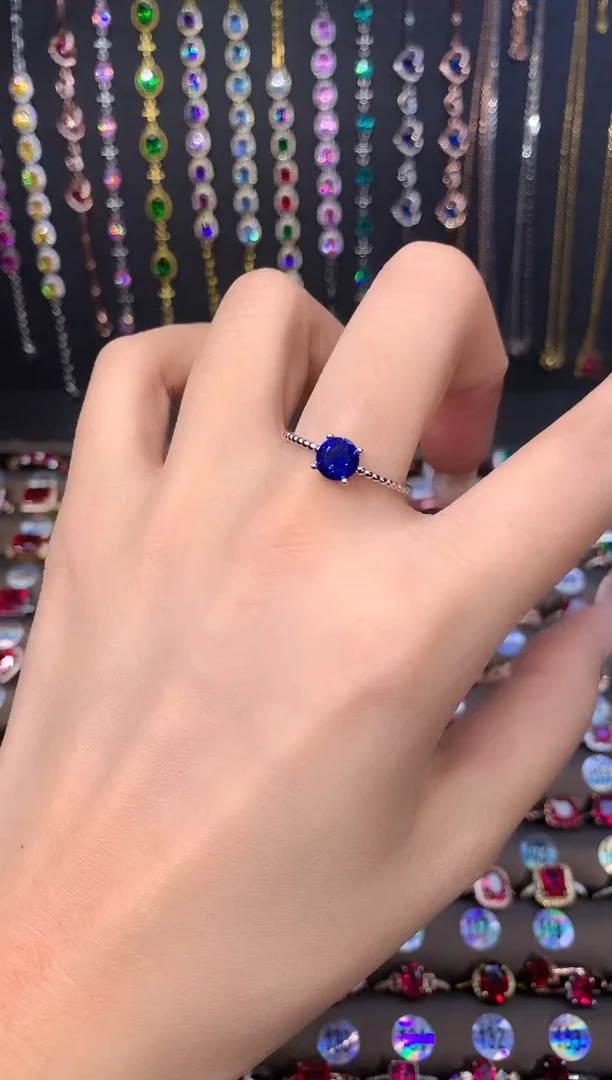 蓝宝石戒指未镶嵌6银色