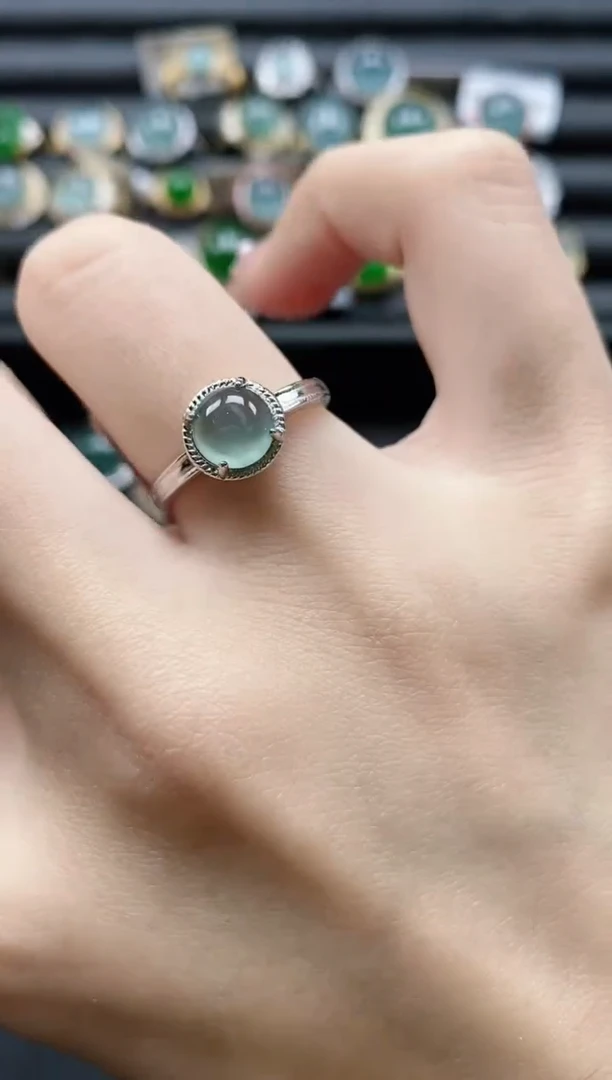 【闪购商品】翡翠戒指银S925镶嵌51151