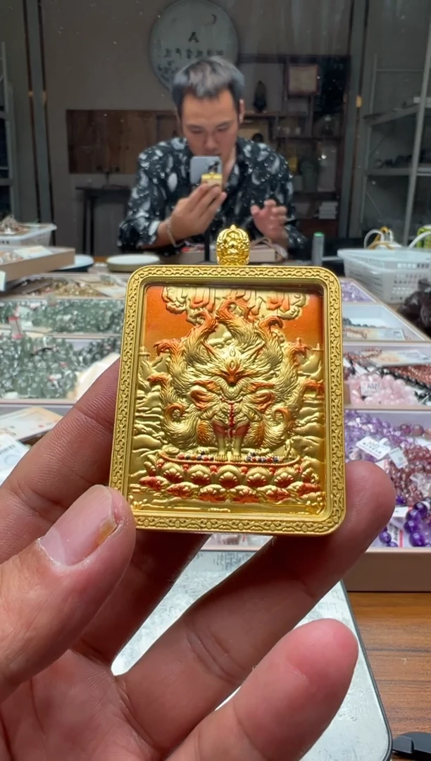 合成欧泊颈饰未镶嵌唐卡022