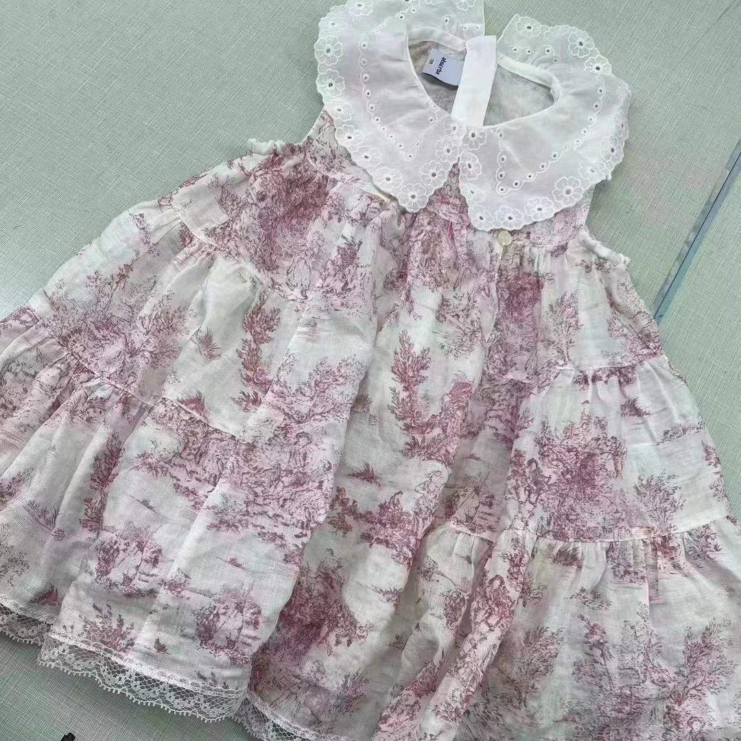 爱宝 两色满印山水大提花领裙子