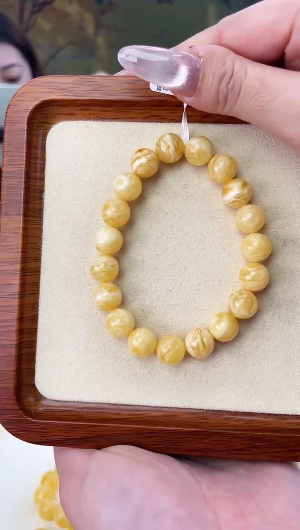 未镶嵌蜜蜡裸石手串