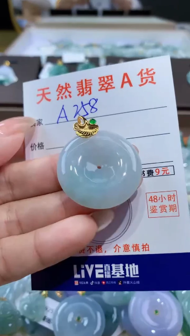 颈饰未镶嵌翡翠天然缅甸翡翠A货挂件