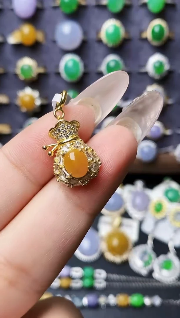 银S925镶嵌戒指翡翠1140