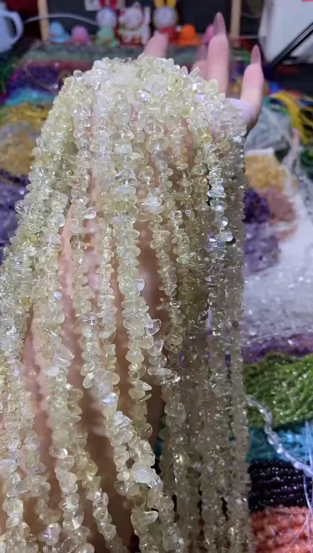 水晶珠宝半成品未镶嵌柠檬晶