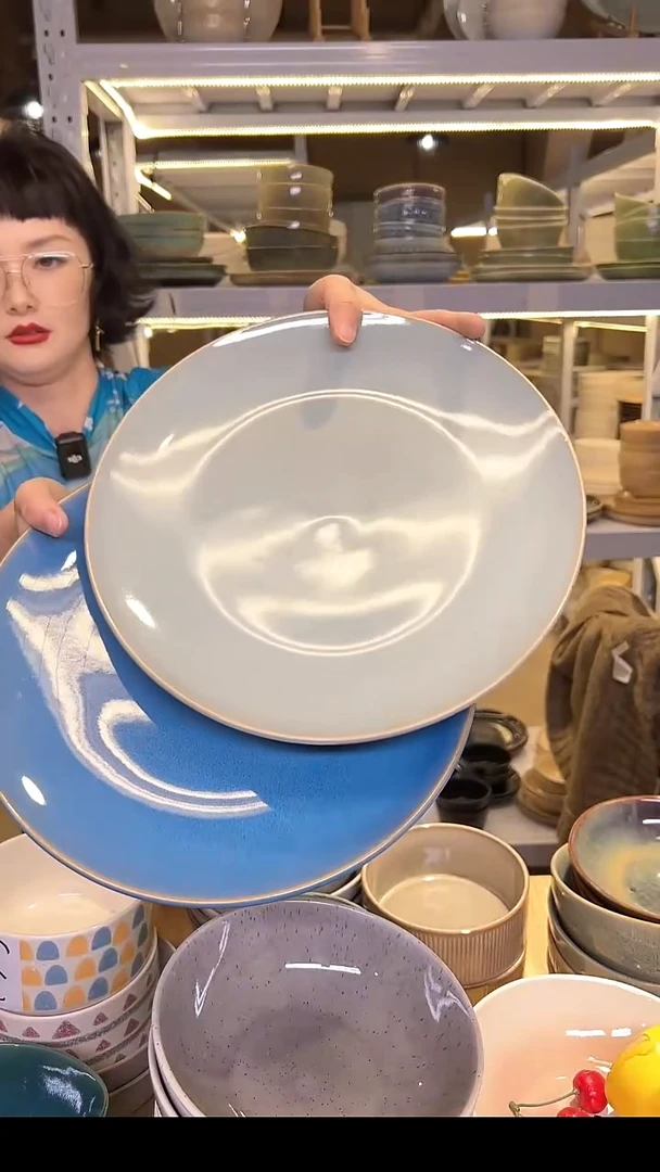 瓷300外贸尾货高温釉下彩陶瓷餐具默认微瑕