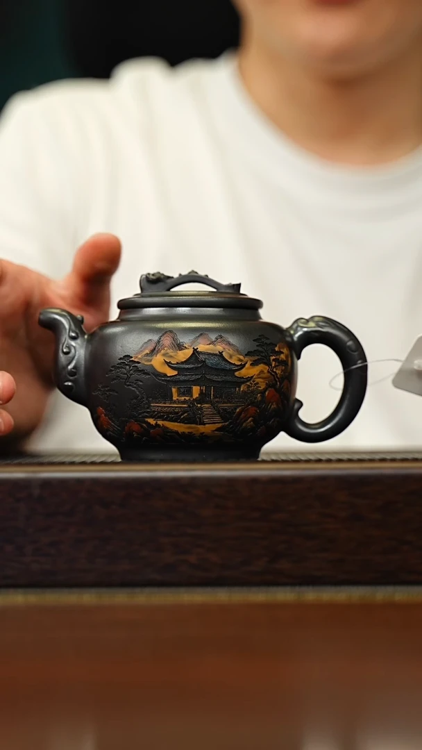 茶壶紫砂宜兴原矿 手工 紫砂壶容量300CC