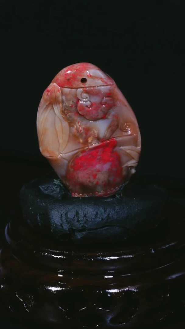 鸡血石无***马昌化鸡血石