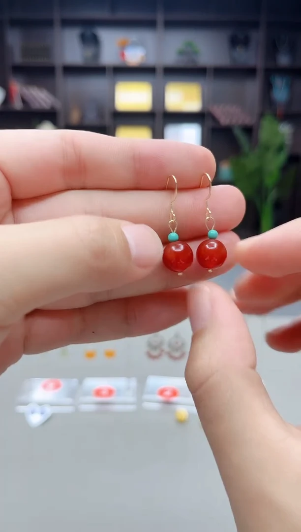 未镶嵌耳饰玛瑙/玉髓424000