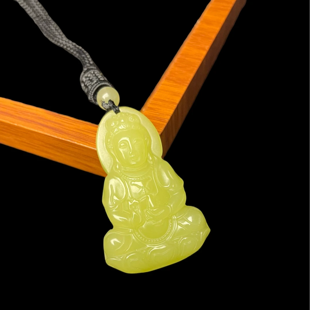 若羌黄口观音吊坠-091多样性发一