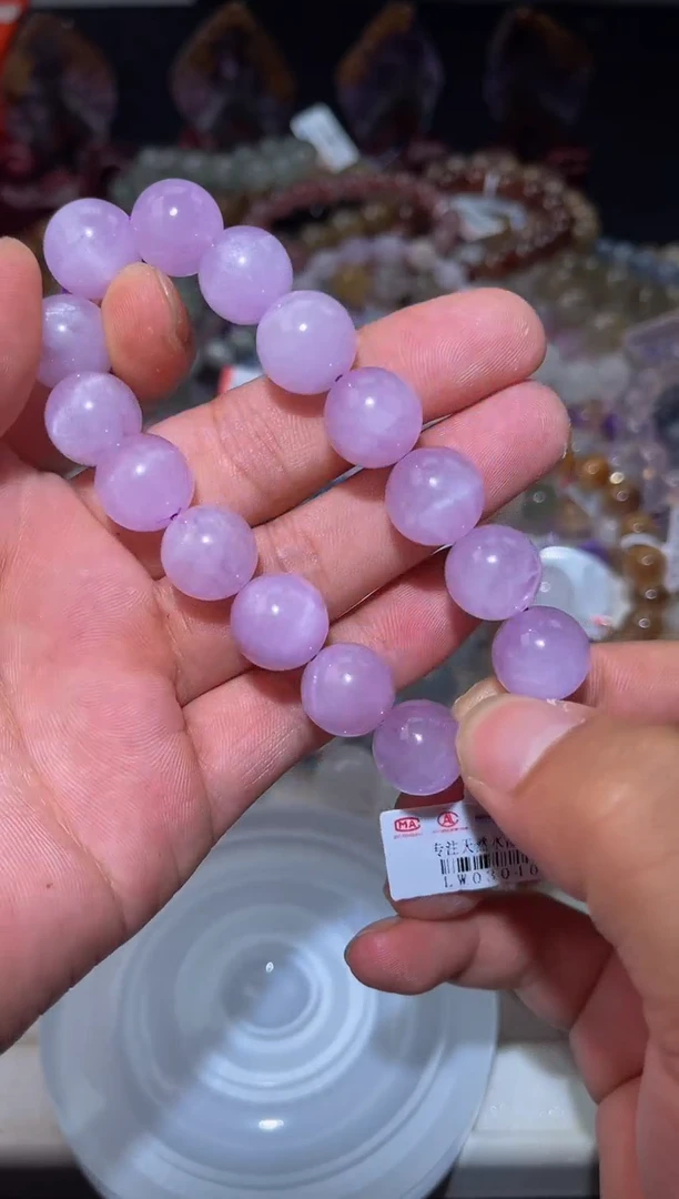 手串锂辉石未镶嵌L22-13mm紫锂辉单圈-多样性发其一