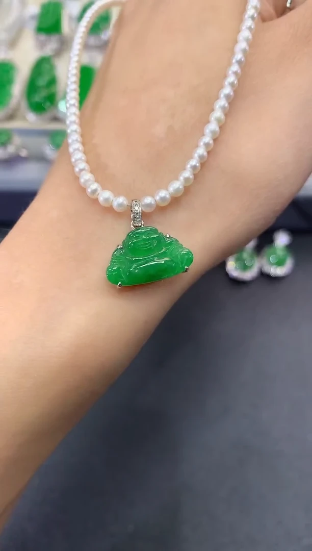 翡翠吊坠(不含链)18K金镶嵌A073| 多样性一件发货 -108