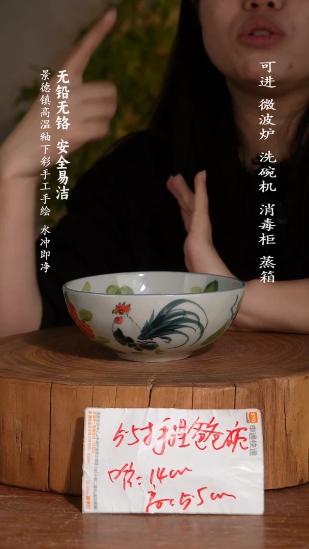 碗瓷景德镇高温瓷釉下彩手绘陶瓷