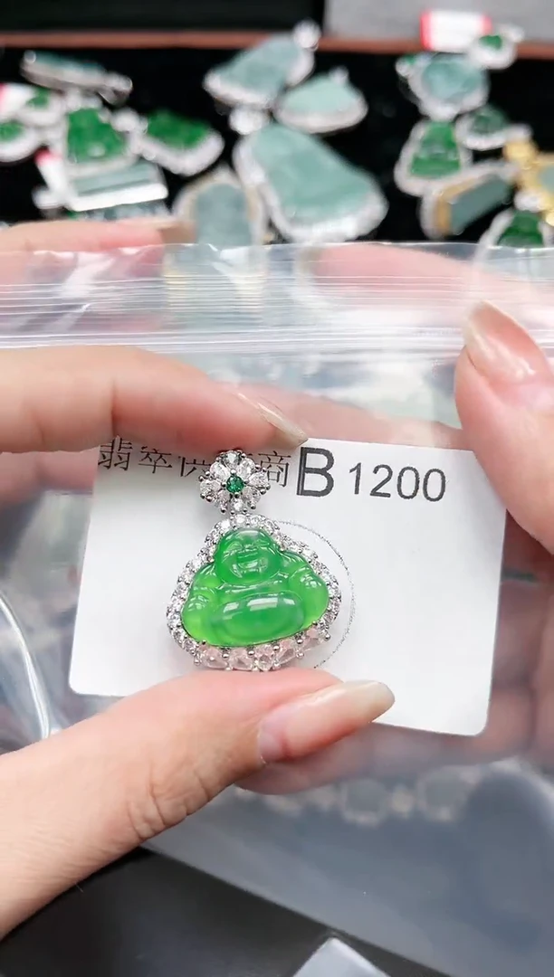 【闪购商品】翡翠颈饰未镶嵌赠皮绳1200