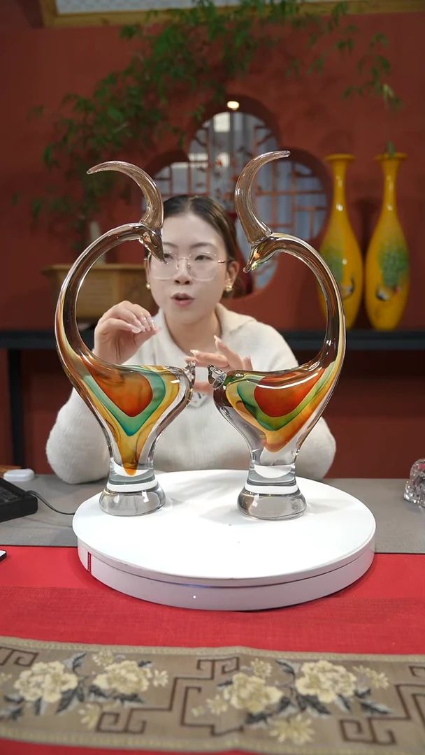 【闪购商品】琉璃手工艺品金角羚羊