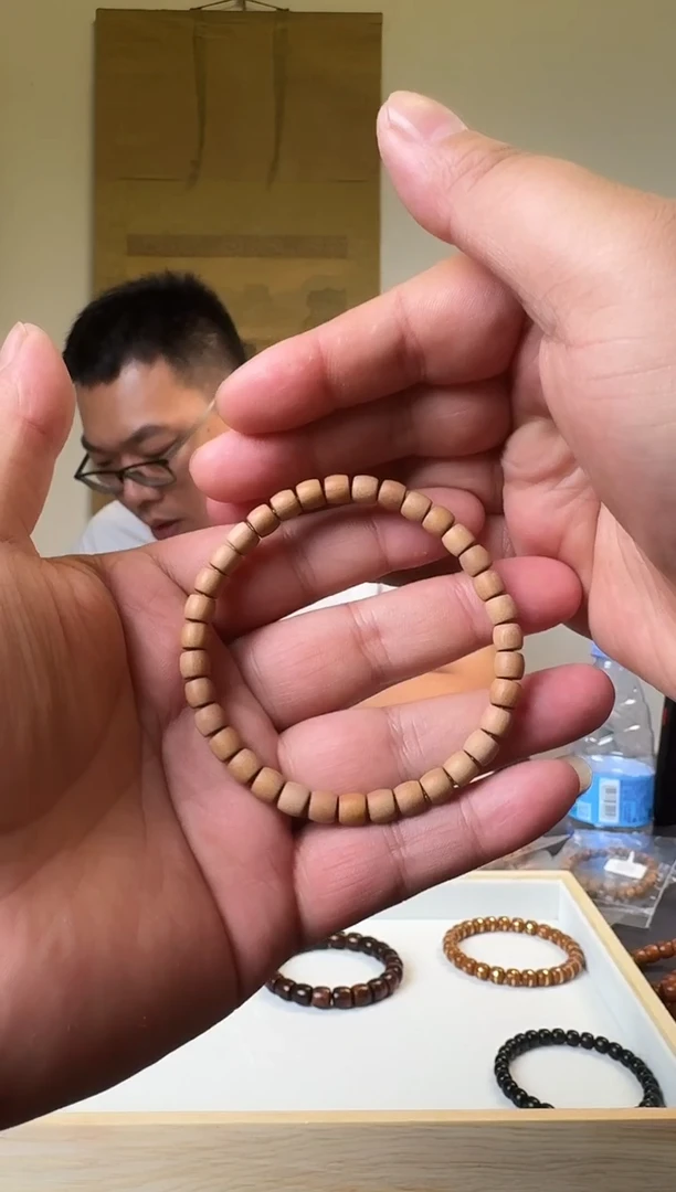 檀香木手串/手链印度老山檀直切单圈手串