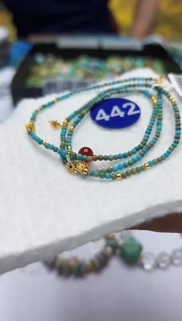 玛瑙/玉髓手链银S925镶嵌442