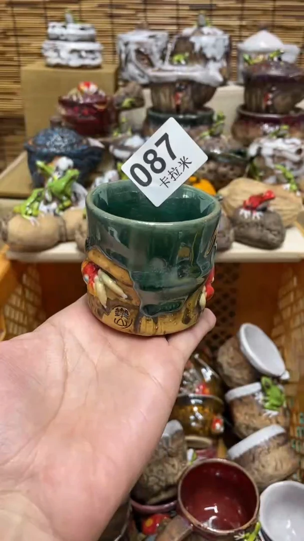 智**囊087精美粗陶手工柴烧