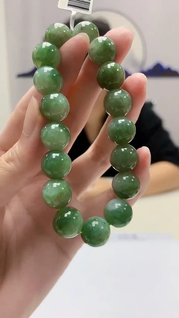 定制翡翠未镶嵌4688zm-毛货手串136