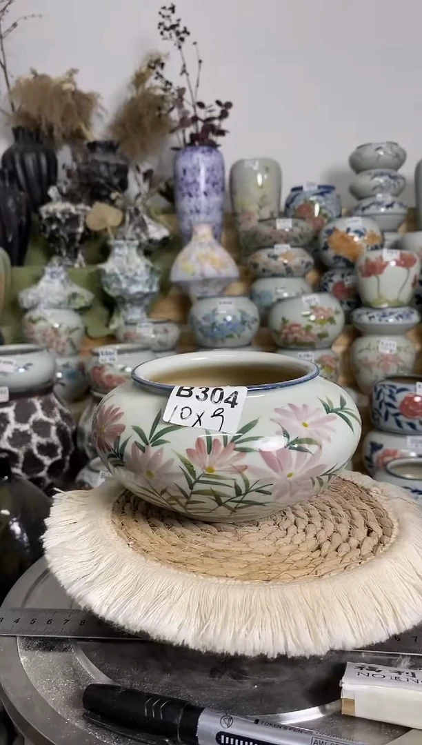 瑕）景德镇陶瓷花盆 B304 陶瓷制品 默认有点误差哦~