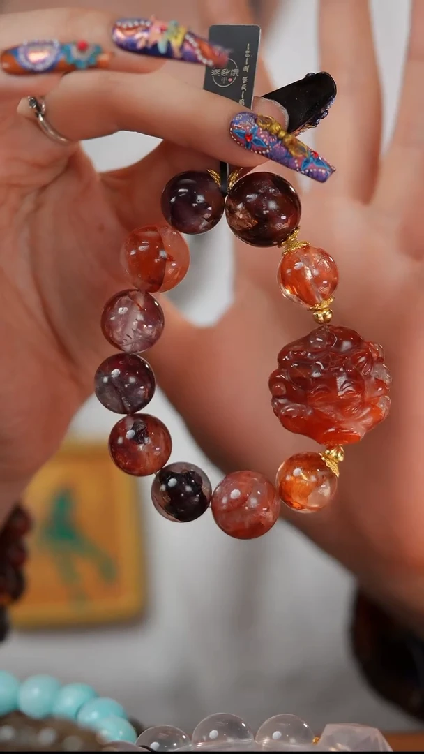 【闪购商品】水晶手串未镶嵌E1029W 胶花狐手串