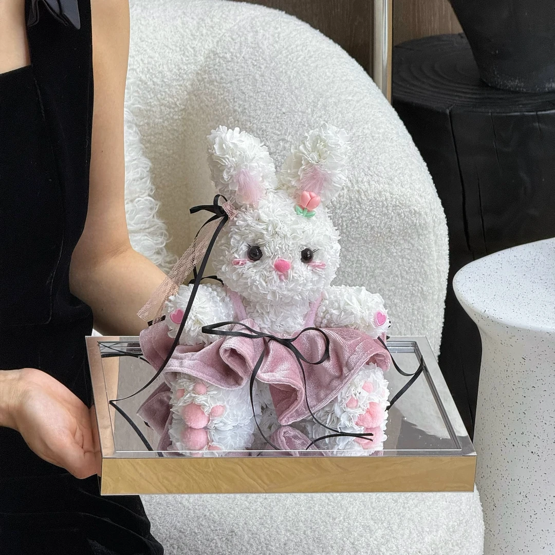 永生花玩偶公主兔公主熊送女朋友送闺蜜送孩子新年礼物情人节礼物