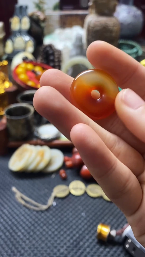 未镶嵌车挂玛瑙/玉髓平安扣
