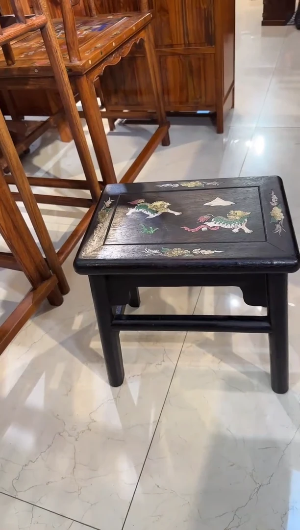 【闪购商品】木木艺邵氏紫檀福狮长富贵凳368.888