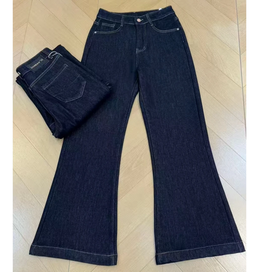 秋冬加绒加厚显瘦百搭牛仔喇叭裤Y1500（卡码正常拍）