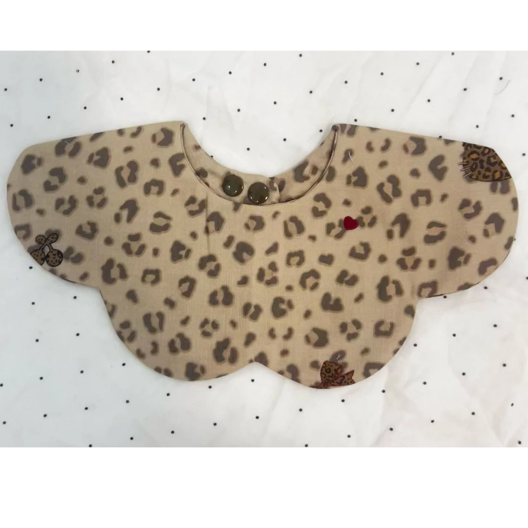 婴儿纯棉双面旋转透气四季可用印花口水巾围兜