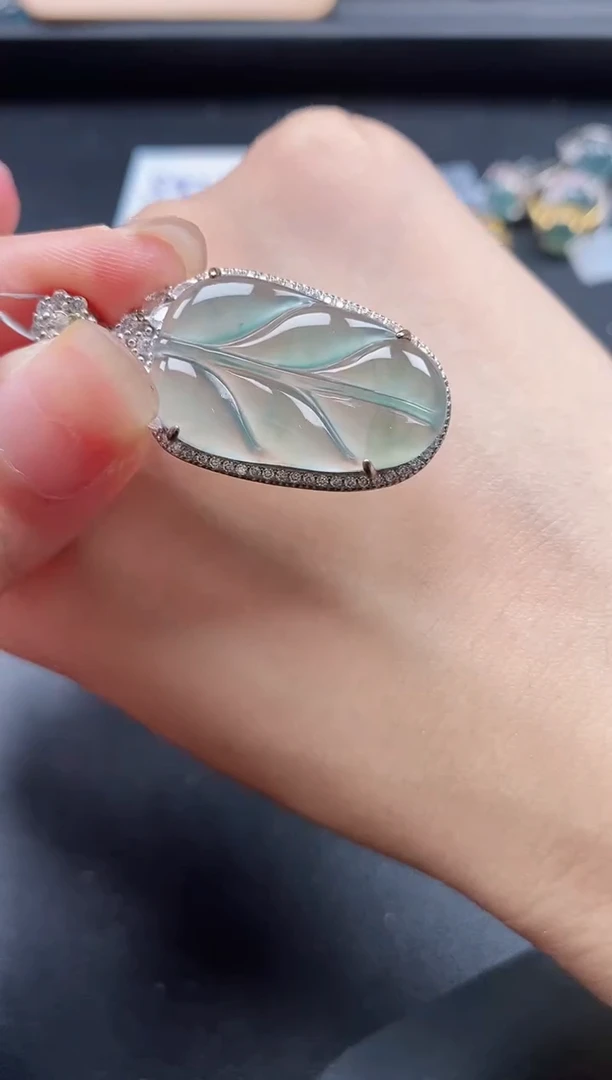 翡翠戒指银S925镶嵌54451