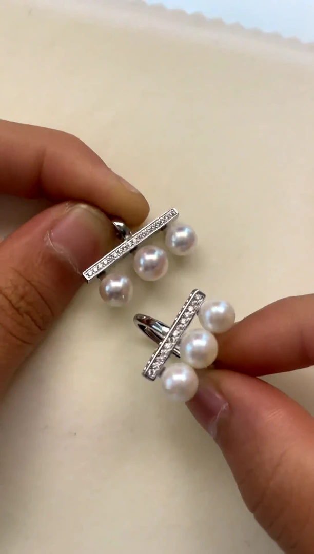 银S925镶嵌吊坠戒指海水珍珠