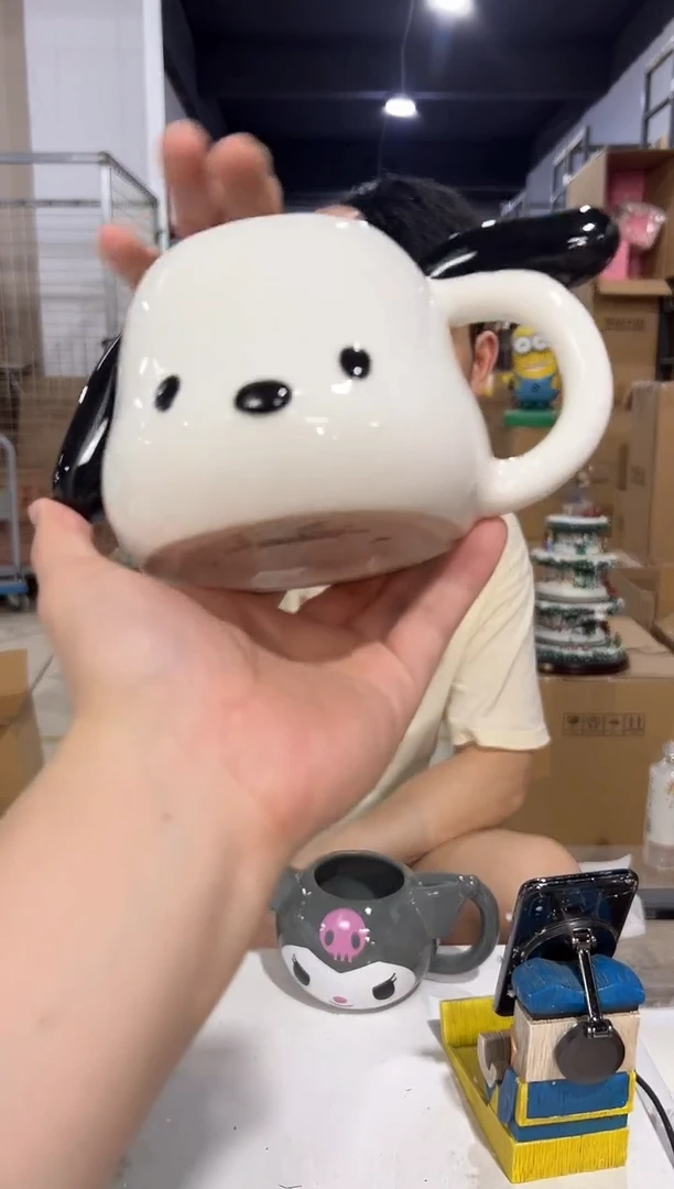 瓷片陶瓷帕恰狗头杯