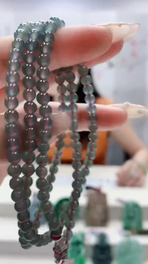 未镶嵌定制翡翠4852lr-毛货珠链22