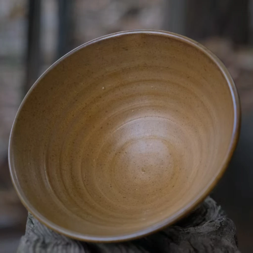 浪鬼家釉绘柴烧手工碗（无底款）