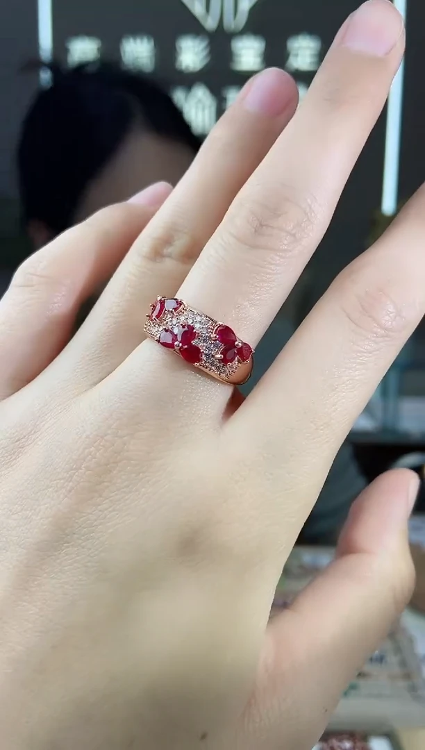 【闪购商品】红宝石手饰银S925镶嵌手饰